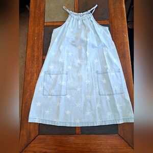 ☆ Old Navy Light Denim Blue Dress with Stars & Pockets ☆